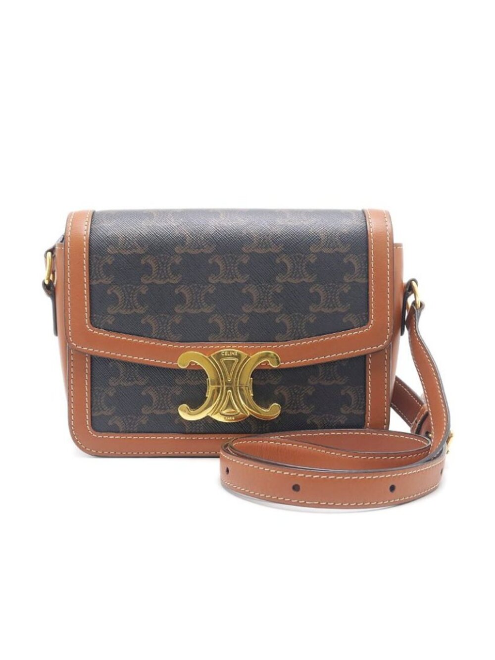 Celine Teen Triomphe Shoulder Bag with - Picture 1 of 10